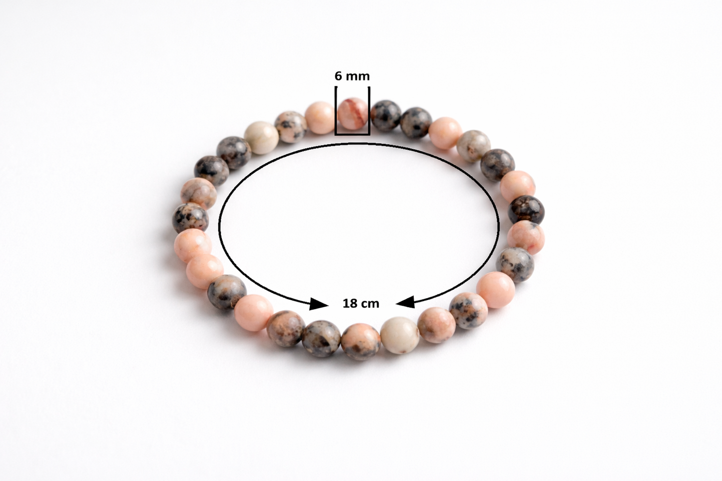 Roze Opaal Armband – 6 mm Edelsteen Kralen – Natuursteen Armband – Liefde, Rust & Emotionele Balans