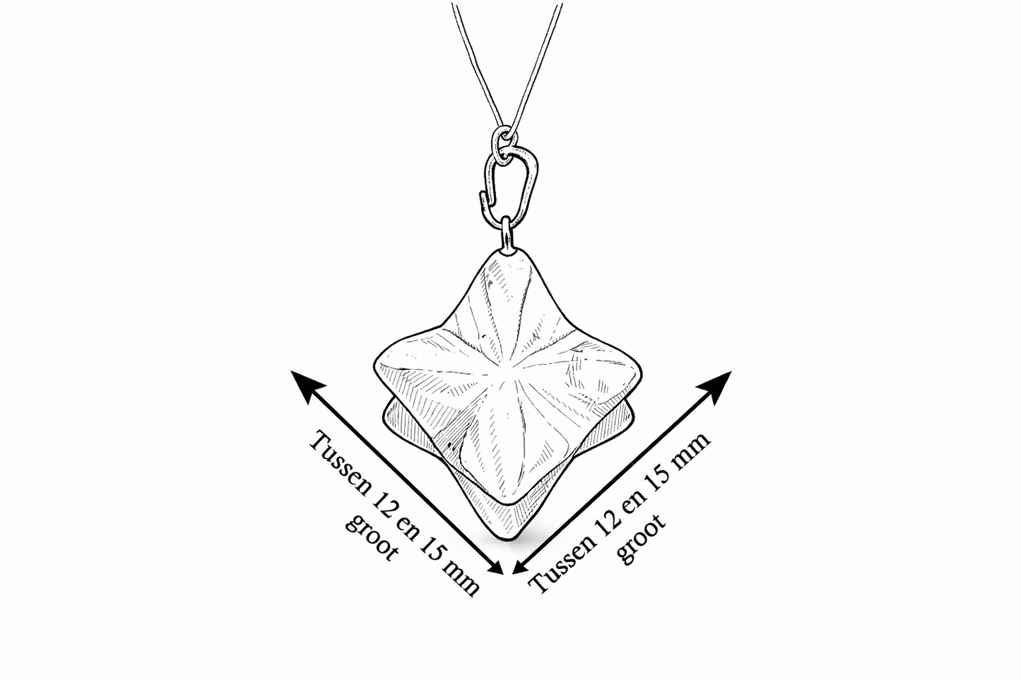 Blauw Aventurijn Hanger Merkaba Ster – Edelsteen Hanger – Blauwe Aventurijn Sieraad