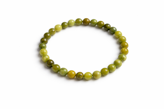 Groene Jade Armband 6 mm – Natuursteen – Diameter 16 cm – Jade Kralen – Unisex