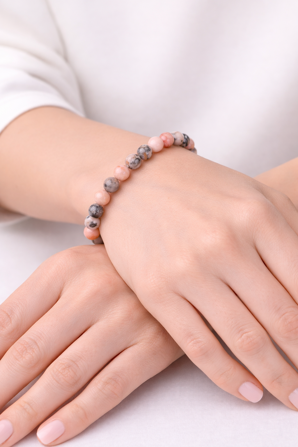 Roze Opaal Armband  – 6 mm Edelsteen Kralen – Natuursteen Armband – Liefde, Rust & Emotionele Balans