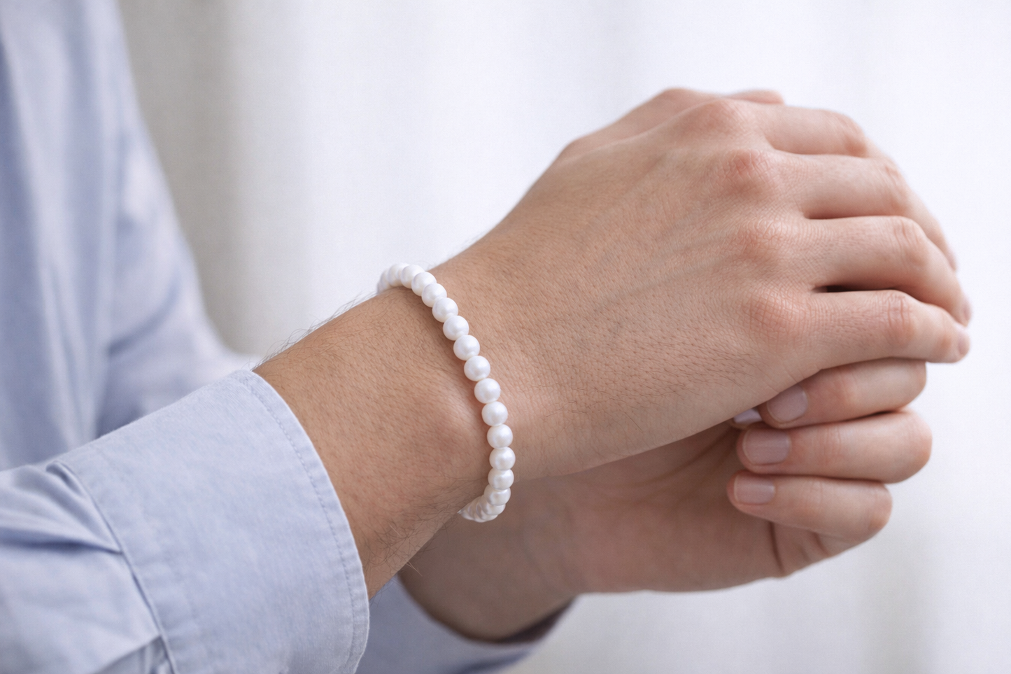 Witte Schelp Armband 6 mm – Natuurlijke Kralen – Diameter 18 cm – Tijdloos & Zomers
