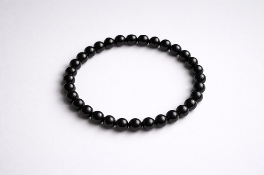 Zwarte Onyx Armband 6 mm – Natuursteen – Diameter 17 cm – Tijdloos & Krachtig
