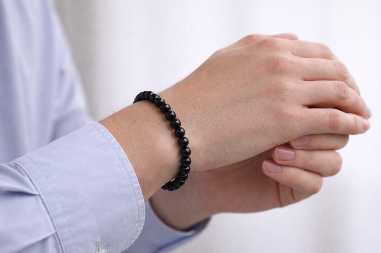 Zwarte Onyx Armband 6 mm – Natuursteen – Diameter 17 cm – Tijdloos & Krachtig