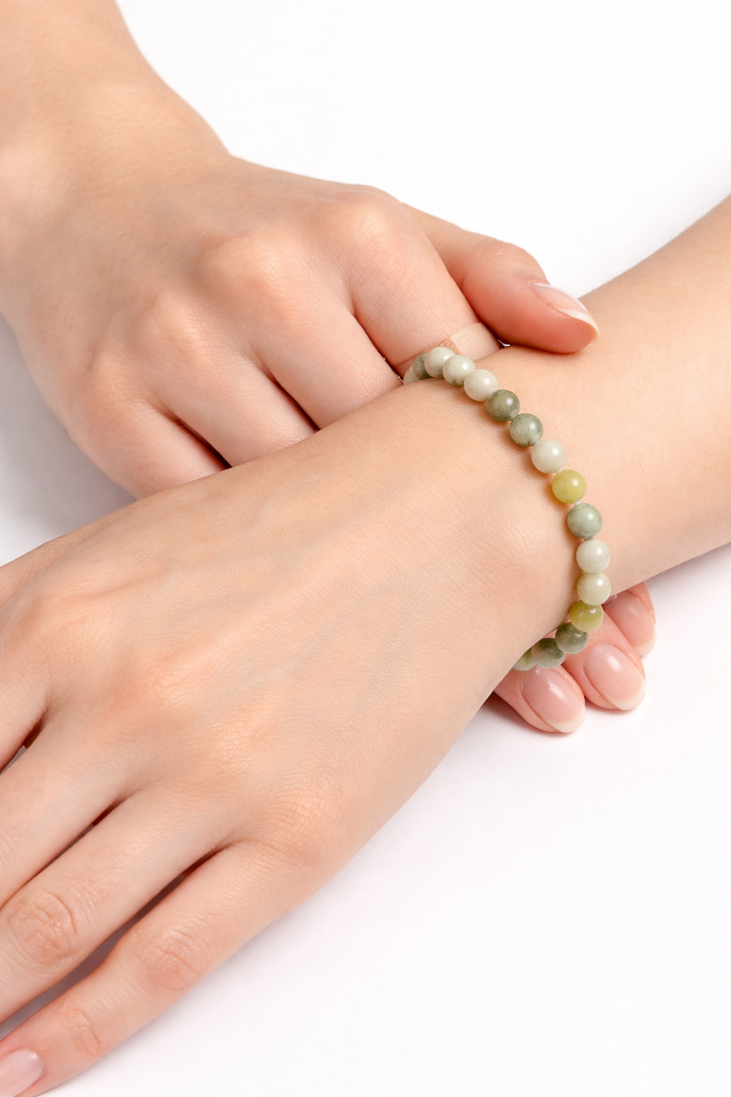 Serpentijn Armband 6 mm – Natuursteen – Diameter 18 cm – Rustgevend & Natuurlijk