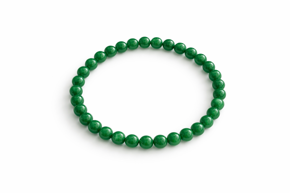 Fuchsiet Armband – 6 mm Kralen – Ø 17 cm – Groene Edelsteen Armband – Natuursteen Armband voor Dames en Heren