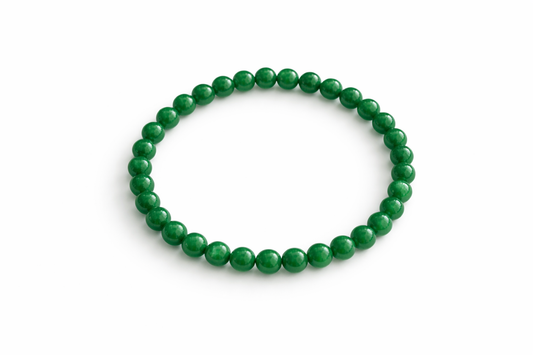 Fuchsiet Armband – 6 mm Kralen – Ø 17 cm – Groene Edelsteen Armband – Natuursteen Armband voor Dames en Heren