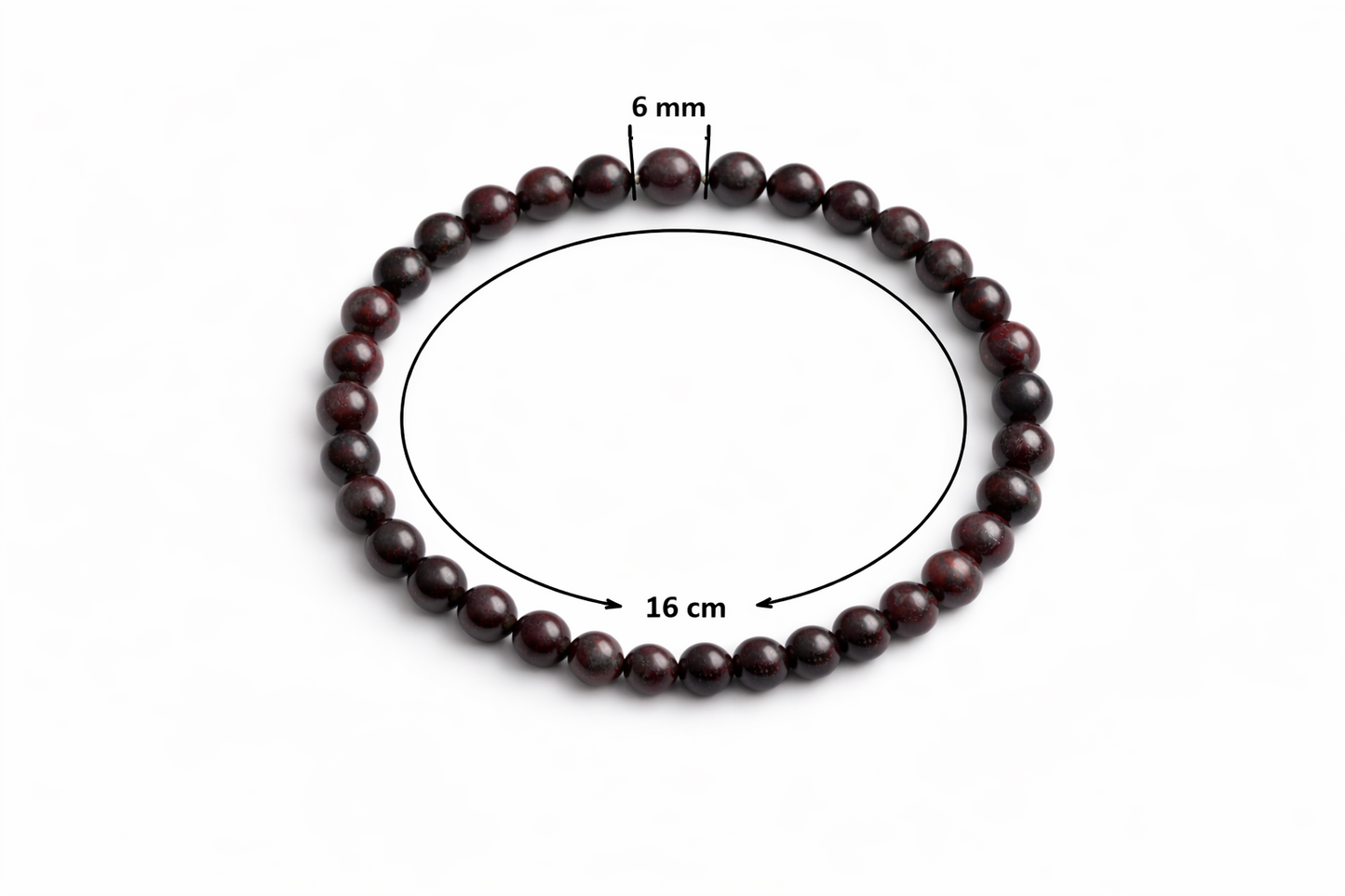 Breccie Jaspis Armband 6 mm – 16 cm – Natuursteen Kralenarmband – Unisex - stabiliteit en energie