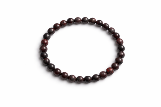 Breccie Jaspis Armband 6 mm – 16 cm – Natuursteen Kralenarmband – Unisex - stabiliteit en energie