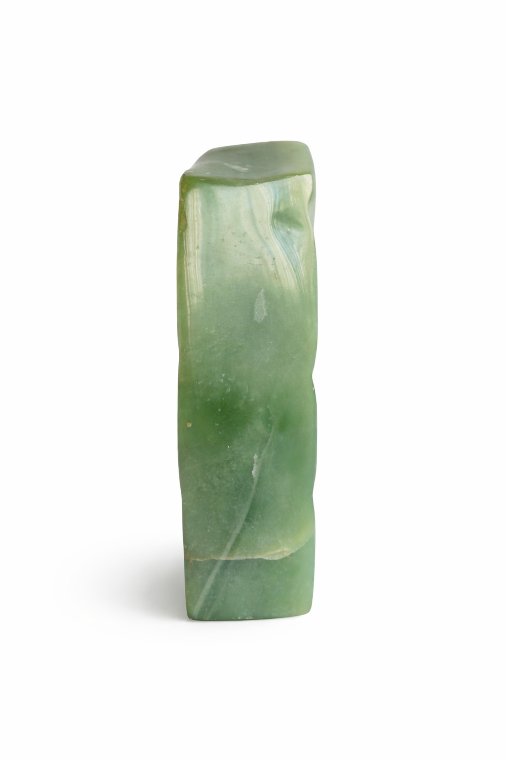 Serpentijn Edelsteen Sculptuur – Groene Natuursteen Decoratie – Gepolijste Serpentijn Steen – Verzamelsteen