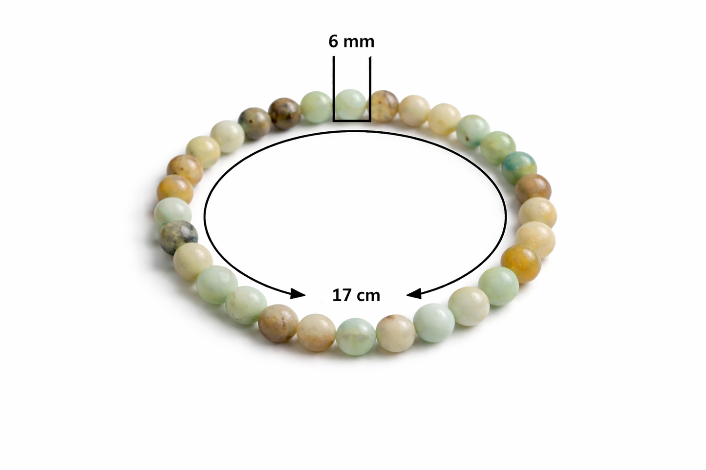 Amazoniet Armband 17 cm – 6 mm Kralen – Natuursteen – Elastisch – Rust & Balans – Unisex