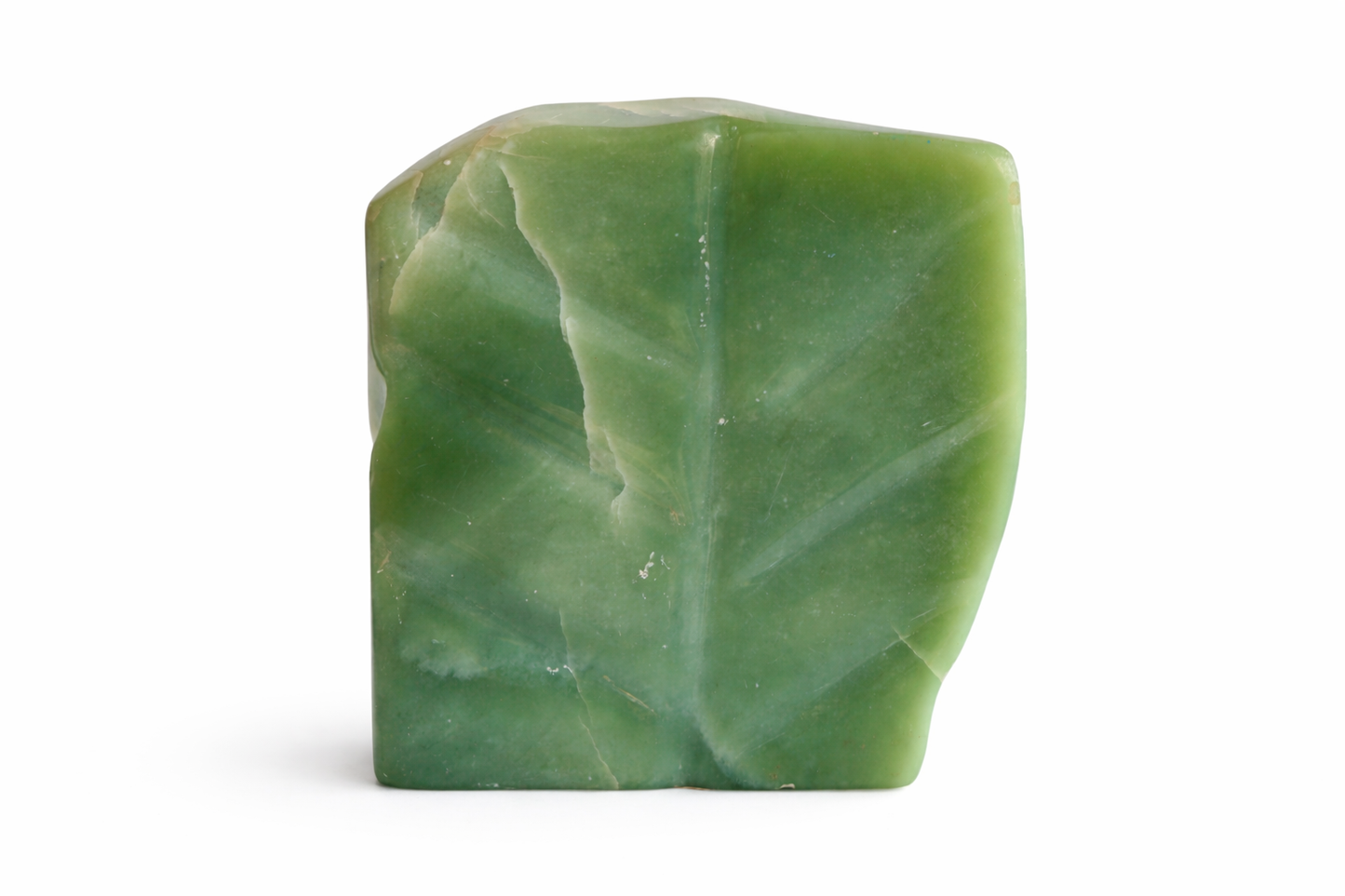 Serpentijn Steen 1040 gram – Gepolijste Serpentijn Decoratiesteen – Groene Edelsteen 122 x 34 x 130 mm - Sculptuur serpentijn