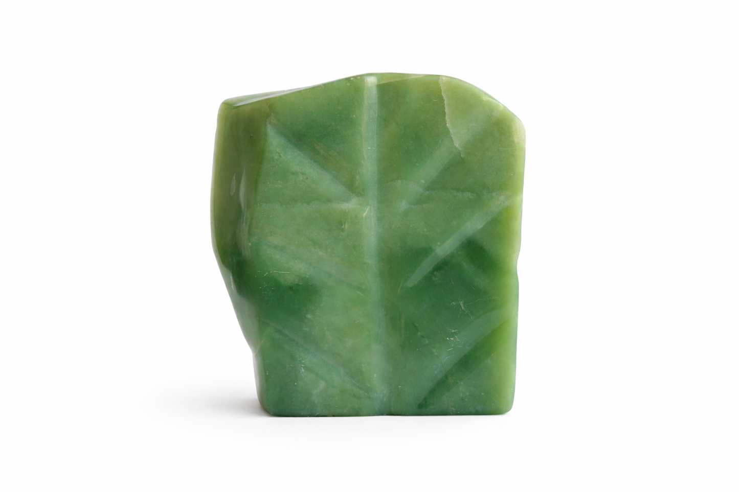 Serpentijn Steen 1040 gram – Gepolijste Serpentijn Decoratiesteen – Groene Edelsteen 122 x 34 x 130 mm - Sculptuur serpentijn