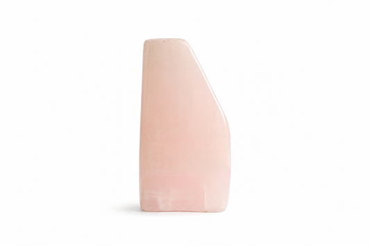 Mango Calciet - Mango Calciet Steen 860 gram – Gepolijste Calciet Decoratiesteen – Roze Oranje Edelsteen 67 x 47 x 125 mm