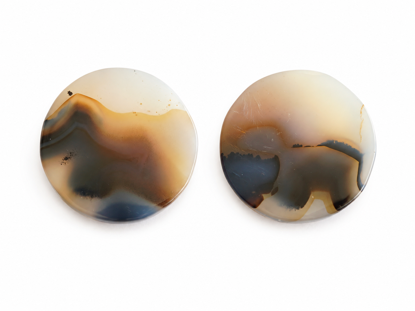 Landschap Agaat - Landschap Agaat Zaksteen 27 gram – Gepolijste Agaat Edelsteen – 45 mm Diameter