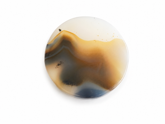 Landschap Agaat - Landschap Agaat Zaksteen 27 gram – Gepolijste Agaat Edelsteen – 45 mm Diameter