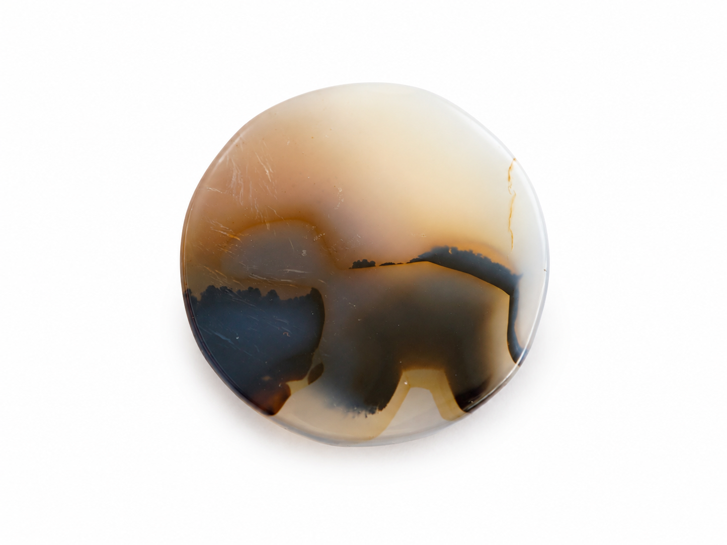 Landschap Agaat - Landschap Agaat Zaksteen 27 gram – Gepolijste Agaat Edelsteen – 45 mm Diameter