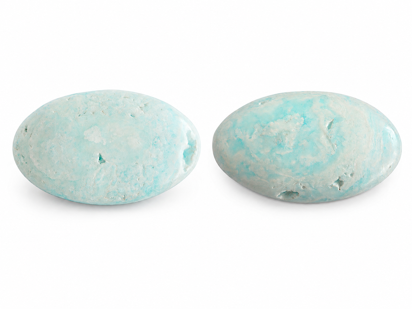 Caribische Calciet Knuffelsteen 122 gram – Gepolijste Ovale Zaksteen – Caribische Calciet - Calciet Knuffelsteen