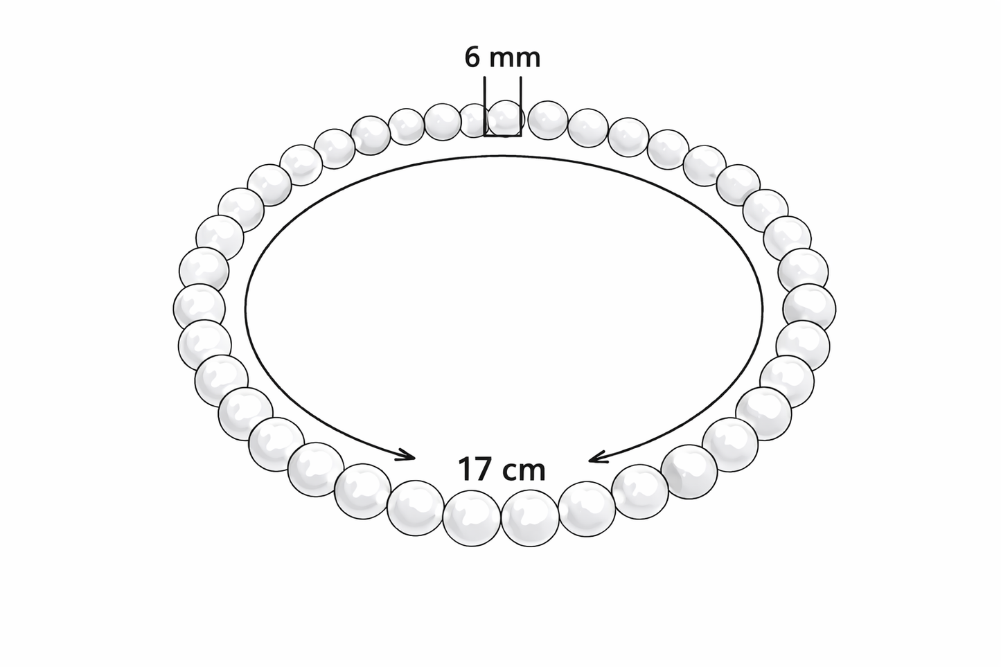 Gele Jade Armband 6 mm – Ø 17 cm – Natuursteen Kralenarmband – Unisex