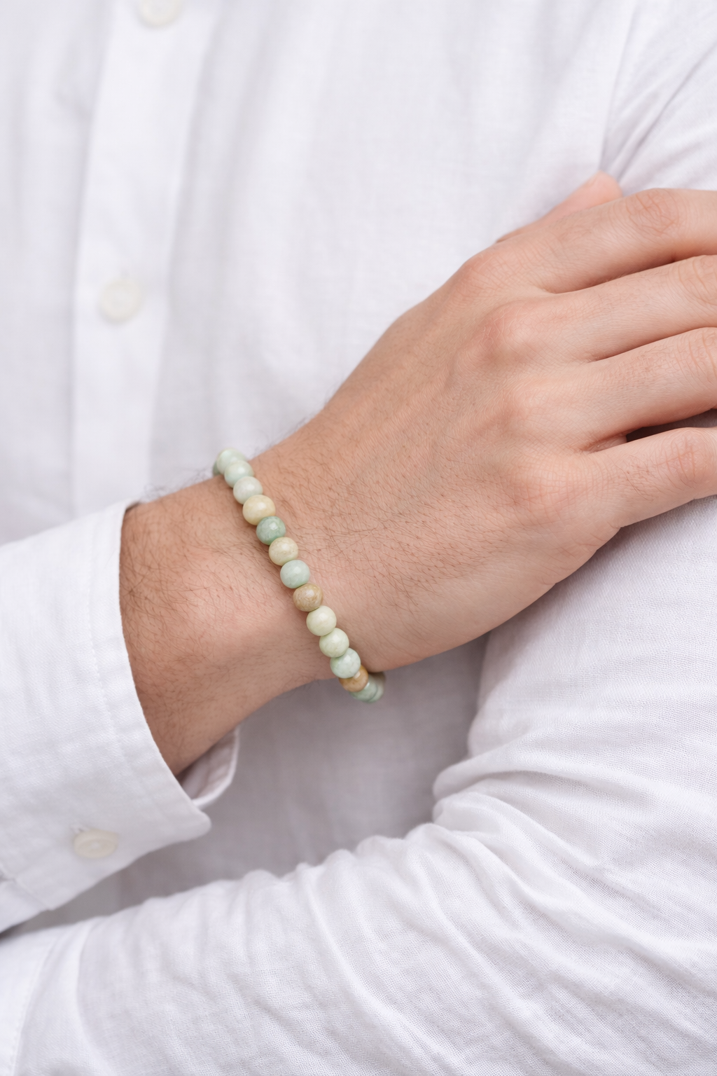 Amazoniet Armband 17 cm – 6 mm Kralen – Natuursteen – Elastisch – Rust & Balans – Unisex